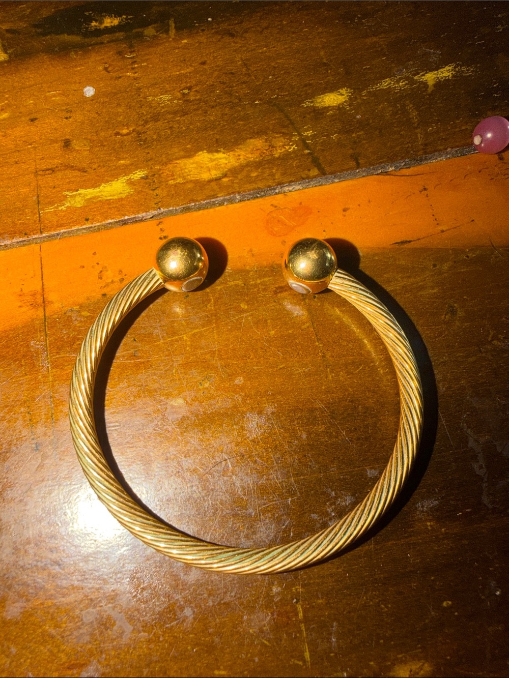 Gold-Tone Twisted Cable Cuff Bracelet